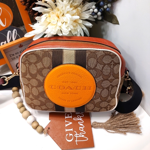 Coach Handbags - 🎃 EUC Coach Brand Dempsey Signature Monogram Canvas/Leather Camera Crossbody
